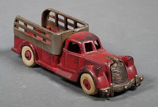 HUBLEY Cast Iron Toy Stake Truck
