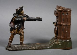 Cast Iron Mechanical William Tell Toy Bank