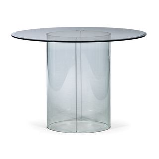 A Three-Piece Contemporary Glass Table