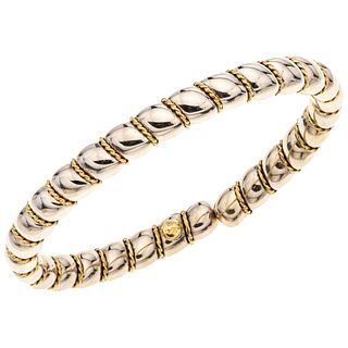 BRACELET. 18K WHITE AND YELLOW GOLD