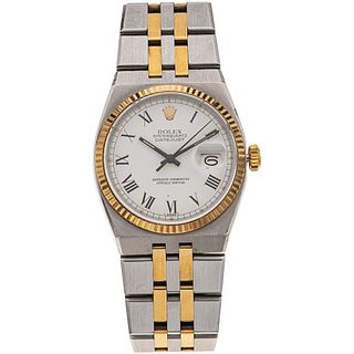 ROLEX OYSTERQUARTZ DATEJUST. STEEL AND 14K YELLOW GOLD. REF. 17013, CA. 1979. NOT WORKING