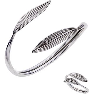 BRACELET AND RING. SILVER. TANE