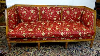 Mid 20th Century Louis XVI style Carved Beechwood Sofa