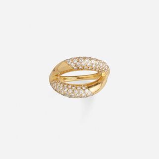 Mauboussin, Diamond and gold 'Twins' ring