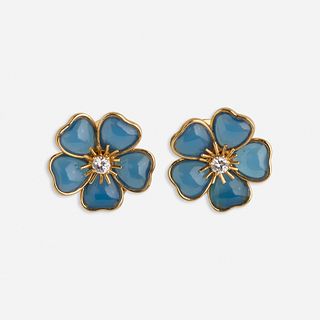 Van Cleef & Arpels, 'Nerval' flower earrings