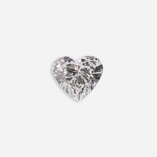 Heart-shaped unmounted diamond