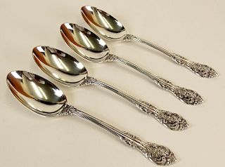 Four (4) Gorham King Edward Sterling Silver Place Spoons