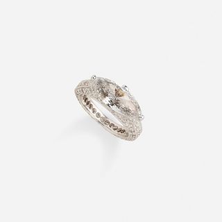 Marquise-cut diamond ring