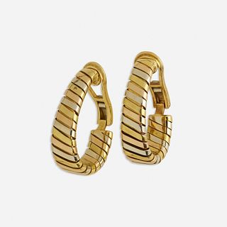 Bulgari, Tri-color gold earrings