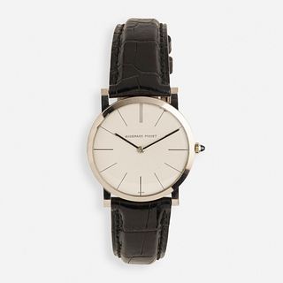 Audemars Piguet, White gold Ultra-Thin strap watch