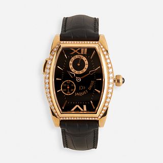 Jaquet Droz, Tonneau diamond and rose gold wristwatch