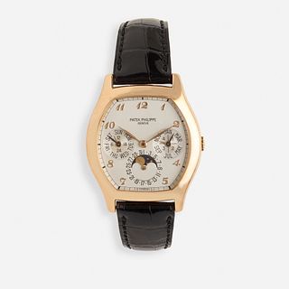 Patek Philippe, Rose gold perpetual calendar wristwatch
