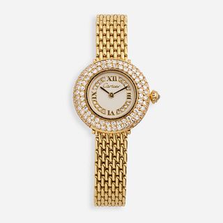 Cartier, Diamond and gold wristwatch