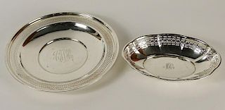 Two (2) Sterling Silver Reticulated Signed Serving Trays