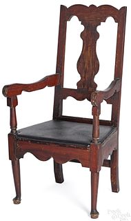 Pennsylvania Queen Anne walnut armchair