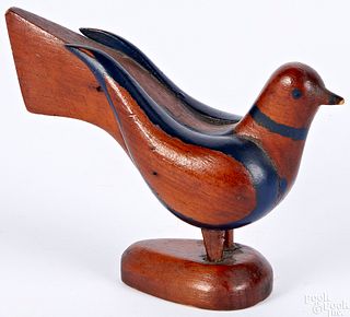 Carved and painted birds
