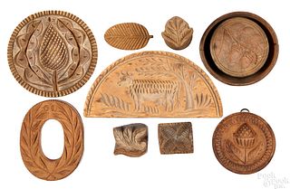 Group of carved butterprints