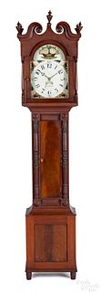 Pennsylvania Sheraton cherry tall case clock