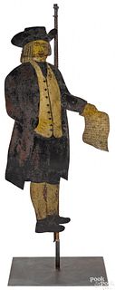 Painted sheet iron figure of William Penn