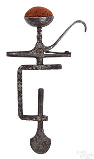 Wrought iron sewing clamp
