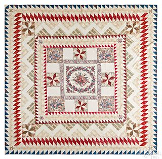 Pennsylvania pieced cotton quilt