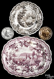 Four pieces of Historical Staffordshire