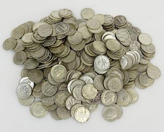 Lot of Three Hundred forty eight 348 Silver Dimes