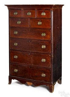 Federal inlaid cherry tall chest