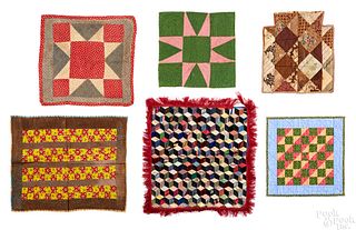 Six Pennsylvania pieced doll quilts
