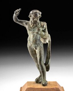 Roman Bronze Figure of Heracles w/ Bowl