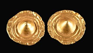 Roman 20K+ Gold Dome Ornaments Matching Pair