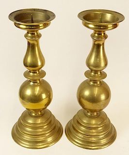 Pair of Extra Large Vintage Brass Candlesticks