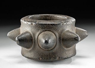 Large Inca Stone Vessel w/ Spiked Projections