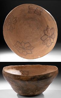 15th C. Zuni Pottery Bowl Floral Motif,  TL Tested