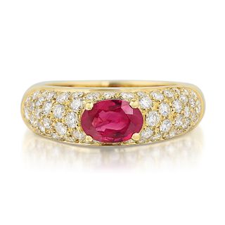 Giovane Ruby and Diamond Ring