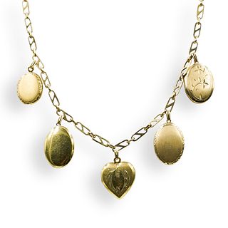 14k Gold Picture Locket Necklace