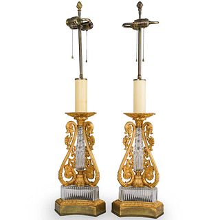 Victorian Gilded Bronze Lamps