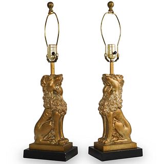 Robert Abbey Brass Lions Lamps