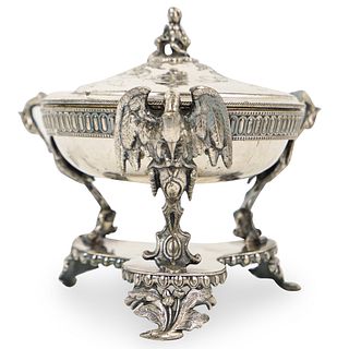 Silver Plated Figural Lidded Center Dish