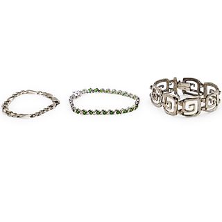 (3 Pc) Sterling Silver Bracelets