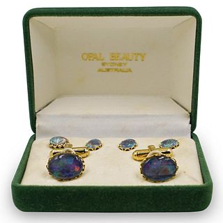 (6 Pc) Opal Cufflinks