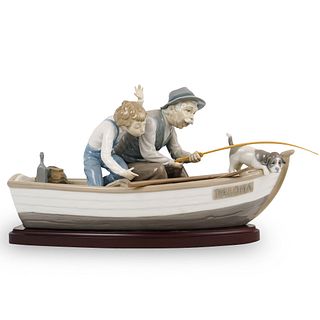 Lladro "Fishing With Gramps" Porcelain