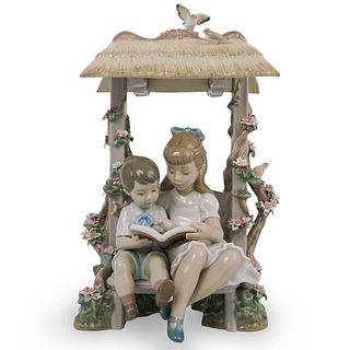 Lladro "Children Reading" Porcelain Figurine