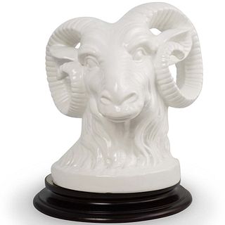 White Porcelain Rams Head