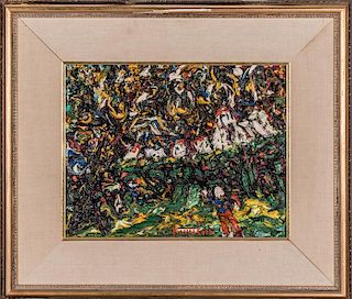 Michael Kouliche (b. 1922) Jardin Champagne de France, Oil on canvas,