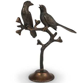 Antique Bronze Birds On Branch