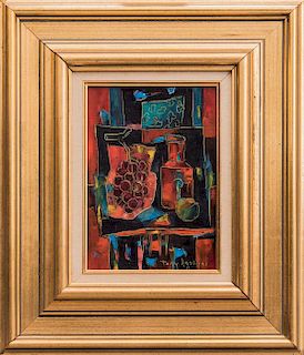 Tony Agostini (Italian, 1916-1990) Grappe Rouge, Oil on canvas,