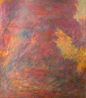 Al Newbill (1921-2011) River Reflections, 1969-70, Oil on canvas,