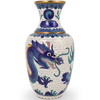 Chinese Cloisonne Enamel Dragon Vase