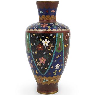 Chinese Enamel Floral Butterfly Vase